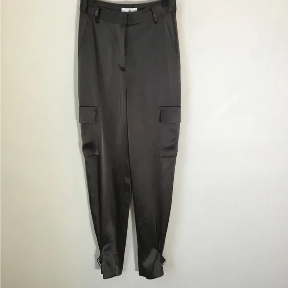 Aritzia Babaton Satin Refined High Waist Cargo Pants - Picture 5 of 7